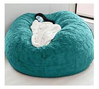 REOTEL Soft Giant Bean Bag Chair Cover Giant Breathable And Comfortable for Adult Living Room Light Big Round Soft Fluffy Faux Fur BeanBag Lazy Sofa (No Filler),Green,7FT