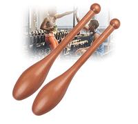 REOTEL Wood Indian Clubs Pair 2lb for Training Wooden Mace Exercise Club for Strength Training Rehabilitation Improves Grip Full Body Workout for Men Women,S