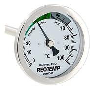 Reotemp Backyard Pro Compost Thermometer, 61 cm Stem, with Composting Guide (0-100 Celsius)