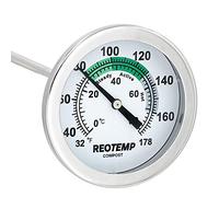 REOTEMP Soil & Compost Thermometer, 30 cm Stem, with Digital Composting Guide, 0 to 178 Celsius and Fahrenheit