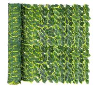 REOVE Artificial Ivy Privacy Fence Screen, Artificial Hedge Fence Green Leaf Ivy Screen Plant Wall Fake Grass Decorative Backdrop for Privacy Protection Home Balcony Garden(Two - 3m x 0.5m Rolls)