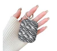 Reownest Case for Airpods Pro 2nd/1st Generation, Cute Zebra Stripes Print Aesthetic Silicone Shockproof Keychain Girls Women Case Cover for Airpods Pro/Pro 2 -Black