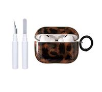 Reownest Case for AirPods Pro 3rd Generation with Cleaner Kit, Cute Amber Pattern Aesthetic Design Shockproof Keychain Cover Soft Cover for AirPods Pro 3 -Brown