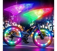 REOWONU Bicycle Wheel Lights, Bike Wheel Lights for Night Riding, 360 Visibility, Vibration Sensing, Multi-Color, Ultra Bright, IPX5 Waterproof (Bike Spoke Light)