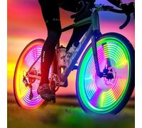 REOWONU Bicycle Wheel Lights, Bike Wheel Lights for Night Riding, Bike Spoke Light with 360 Visibility, Vibration Sensing, Multi-Color, Ultra Bright, IPX5 Waterproof (Three Spoke Light)