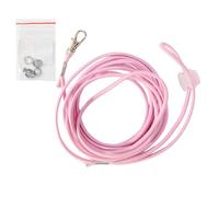 Reoyloep 3M Bird Leash Harness Flying Training Rope With Metal Ankle Rings Elastic Anti-Bite Training Rope for Parrots Pigeons Budgerigars Pink