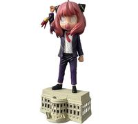 REOZIGN Anya Figure, Costume Anya Forger Cos President Anime Figures 18 Cm/7.1 Inch Handmade PVC Cartoon Manga Decoration Gift