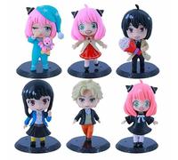REOZIGN Anya Forger Figure, Yor Forger, PVC Standing Figure, Six Pieces, 10 Cm, Artisan Figurines, Souvenirs for Anime Fans