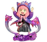 REOZIGN Anya Forger Figurine Anya Forger Intimidating Figure 16cm PVC Cosplay Model Craft Gift for Anime Fans (b)