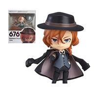 REOZIGN Bungo Stray Dogs Figure Statues, 10 cm/3.9 Inches Dazai Osamu, Nakahara Chuuya Anime Q Version Changeable Face Action Figure Collection Ornament Model Gift (Nakahara Chuuya)