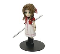 REOZIGN Cloud Strife Aerith Tifa Lockhart Zack Fair Combat Q Version 12cm PVC Figure Cartoon Character Decoration Gift (b)