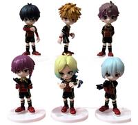 REOZIGN Isagi Yoichi Figure, Chigiri Hyoma, Bachira Meguru, 6 Standing Figures, Q Version, 10 Cm, Handmade, Collectible Craft Gift Model