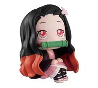 REOZIGN Kamado Tanjiro Nezuko Figure, Sitting, Looking Up, Anime 8Cm/3.1 Inch, PVC, Handmade, Statue Model Decoration, Gifts (b)