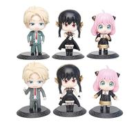 REOZIGN Lloyd Forger, Anya, Yor Forger Figure, Standing 6 Chepiets Q Version Anime Figure 10 cm/3.9 Inches Character Model PVC Handmade
