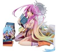 REOZIGN No Game No Life Figurines, Jibril Figure Statue 13 cm/5.1 Inches Kneeling Reading Jibril Anime Characters Figure Decor Action Figure Ornament Gift (Jibril B)