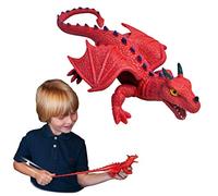 Rep Pals - Stretchy Dragon Toy by Deluxebase. Animal Shaped Squishy Sensory Fidget Toys, Stress Relief Squeeze Figure, Soft Flexible Rubber, Fun Fantasy Gift for Kids