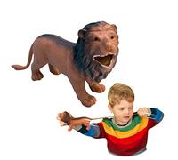 Rep Pals - Stretchy Lion Toy by Deluxebase. Animal Shaped Squishy Sensory Fidget Toys, Stress Relief Squeeze Figure, Soft Flexible Rubber, Fun Fantasy Gift for Kids