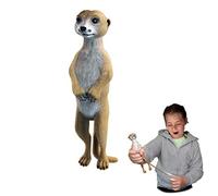 Rep Pals - Stretchy Meerkat Toy by Deluxebase. Animal Shaped Squishy Sensory Fidget Toys, Stress Relief Squeeze Figure, Soft Flexible Rubber, Fun Fantasy Gift for Kids