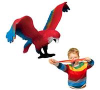 Rep Pals - Stretchy Parrot Toy by Deluxebase. Animal Shaped Squishy Sensory Fidget Toys, Stress Relief Squeeze Figure, Soft Flexible Rubber, Fun Bird Gift for Kids