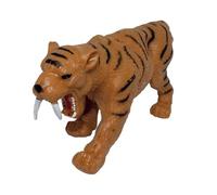 Rep Pals - Stretchy Sabertooth Tiger Toy by Deluxebase. Animal Shaped Squishy Sensory Fidget Toys, Stress Relief Squeeze Figure, Soft Flexible Rubber, Fun Fantasy Gift for Kids