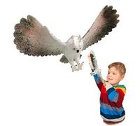 Rep Pals - Stretchy Snowy Owl Toy by Deluxebase. Animal Shaped Squishy Sensory Fidget Toys, Stress Relief Squeeze Figure, Soft Flexible Rubber, Fun Bird Gift for Kids