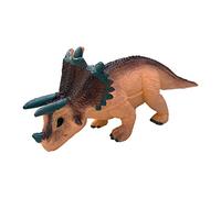 Rep Pals - Stretchy Triceratops Toy by Deluxebase. Animal Shaped Squishy Sensory Fidget Toys, Stress Relief Squeeze Figure, Soft Flexible Rubber, Fun Dinosaur Gift for Kids