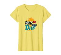 Rep The DR: Tropical Paradise Beach Lover Vacation T-Shirt, Women, Lemon, M