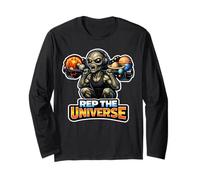 Rep The Universe Funny Alien Workout Meme Long Sleeve T-Shirt