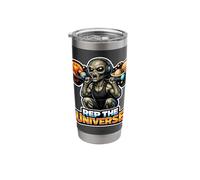 Rep The Universe Funny Alien Workout Meme Stainless Steel Insulated Tumbler