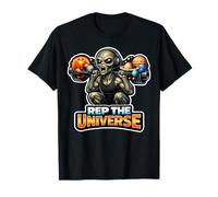 Rep The Universe Funny Alien Workout Meme T-Shirt