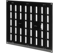 Repa Market 12" x 12" Inch (Outer Dimensions) Black Adjustable Air Wall Vent Cover - Indoor Outdoor Metal Grille Heating Cooling Ventilation for Home Garage Shed Open and Close Register (300 x 300 mm)