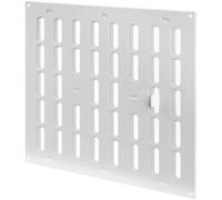 Repa Market 12" x 12" Inch (Outer Dimensions) White Adjustable Air Wall Vent Cover - Indoor Outdoor Metal Grille Heating Cooling Ventilation for Home Garage Shed Open and Close Register (300 x 300 mm)