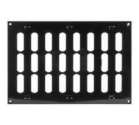 Repa Market 12" x 8" Inch (Outer Dimensions) Black Adjustable Air Wall Vent Cover - Indoor Outdoor Metal Grille Heating Cooling Ventilation for Home Garage Shed Open and Close Register (300 x 200 mm)