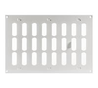 Repa Market 12" x 8" Inch (Outer Dimensions) White Adjustable Air Wall Vent Cover - Indoor Outdoor Metal Grille Heating Cooling Ventilation for Home Garage Shed Open and Close Register (300 x 200 mm)