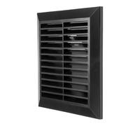 Repa Market 125 mm Tumble Dryer Vent Cover - Black Plastic Wall Vent Cover with Mesh and Louvers - Durable External/Internal Exhaust Grille for Bathroom, Kitchen, Garage - Air Vent Covers for Walls