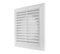 Repa Market 125 mm Tumble Dryer Vent Cover - White Plastic Wall Vent Cover with Mesh and Louvers - Durable External/Internal Exhaust Grille for Bathroom, Kitchen, Garage - Air Vent Covers for Walls
