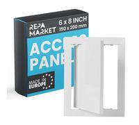Repa Market 150 x 200 mm White Plastic Inspection Hatch - Plasterboard Access Panel for Walls & Ceilings, Bath Panel & Fuse Box Cover Cabinet, Access Hatch, Wall access panel for Plumbing & Electrical