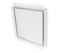 Repa Market 150mm Vent Cover - White Flush-Mount Wall, Ceiling Exhaust Vent Diffuser - Paintable Galvanised Steel Ventilation Grill with 30 x 30 cm Plaster-in Hidden Frame - Air Vent Cover for HVAC