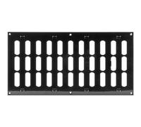 Repa Market 16" x 8" Inch (Outer Dimensions) Black Adjustable Air Wall Vent Cover - Indoor Outdoor Metal Grille Heating Cooling Ventilation for Home Garage Shed Open and Close Register (400 x 200 mm)