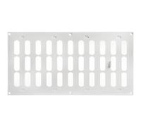 Repa Market 16" x 8" Inch (Outer Dimensions) White Adjustable Air Wall Vent Cover Indoor Outdoor Metal Grille Heating Cooling Ventilation for Home Garage Shed - Open and Close Register (400 x 200 mm)