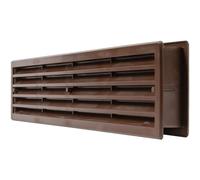 Repa Market 18" x 4" Inch / 450 x 92 mm Brown Plastic Vent Cover - Durable Two-Sided Air Grille for Doors and Furniture - Quick Install Indoor Use for Bathroom, Kitchen, Garage - Quiet Airflow Panel