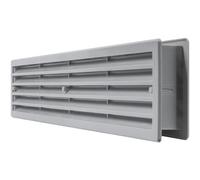 Repa Market 18" x 4" Inch / 450 x 92 mm Grey Plastic Vent Cover - Durable Two-Sided Air Grille for Doors and Furniture - Quick Install Indoor Use for Bathroom, Kitchen, Garage - Quiet Airflow Panel