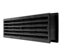 Repa Market 18" x 4" Inch / 455 x 92 mm Black Plastic Vent Cover - Durable Two-Sided Air Grille for Doors and Furniture - Quick Install Indoor Use for Bathroom, Kitchen, Garage - Quiet Airflow Panel