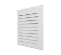 Repa Market 195 x 195 mm White Wall Vent Cover with Screen Mesh - Indoor, Outdoor Soffit Vents - External Vent Cover - Ventilation Grilles, Metal Air Vent Covers for Walls, HVAC, Tumble Dryer Vent