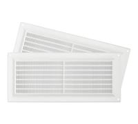 Repa Market 2-Pack 5'' x 12'' Inch / 130 x 300 mm (Outer) White Plastic Vent Cover - Rectangular Duct Cover - Air Vent Louver - Protective Screen Mesh - HVAC Ventilation, Exhaust Return Air Vent Cover