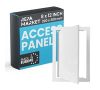 Repa Market 200 x 300 mm White Plastic Inspection Hatch - Plasterboard Access Panel for Walls & Ceilings, Bath Panel & Fuse Box Cover Cabinet, Access Hatch, Wall access panel for Plumbing & Electrical