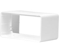 Repa Market 220 x 90 mm / 22 x 9 cm Rectangular Pipe Connector For Pipe Connection - Ventilation System, Heating, Cooling - Ventilation Element For Limited Space - Ducting Adapter for Straight Channel