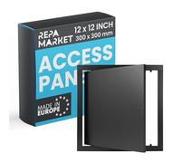 Repa Market 300 x 300 mm Anthracite Plastic Inspection Hatch - Plasterboard Access Panel for Walls & Ceilings, Bath Panel & Fuse Box Cover Cabinet, Access Hatch, Wall Access Panel for Plumbing