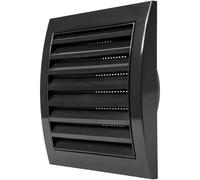 Repa Market 4 Inch (100 mm) Black Duct Cover for Wall or Ceiling/ABS Plastic Louvered Air Grille with Built-In Mesh Screen/Tumble Dryer Vent Covers/Intake & Exhaust Extractor Fan Vent Cover
