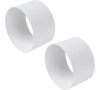 Repa Market 4" Inch / 100 mm Pack of 2 Round Plastic Duct Pipe Connector - Female Fit Flexible Ducting Extension - Dryer Vent Connection - Inline Air and Water Flow - Extraction Pipe Lines